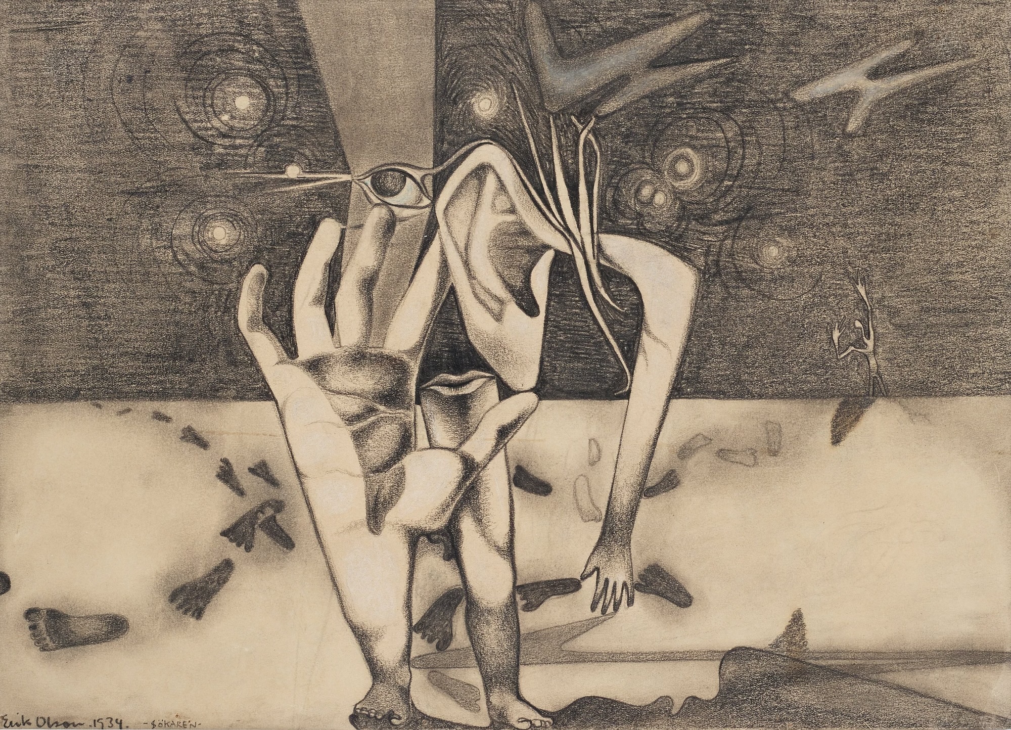 Figure 1: Erik Olson, Sökaren, 1934, pencil on paper, 24.5 x 34 cm